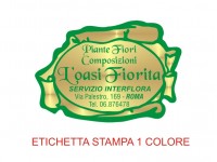 Etichette adesive per fioristi, fiorai e vivaisti (mm 46X32)  (cod.7G)
